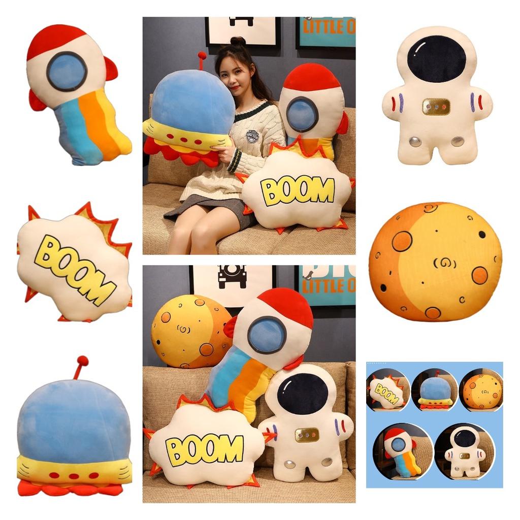 Space Explorer Rocket Ship Plush Toy Pillow Cushion