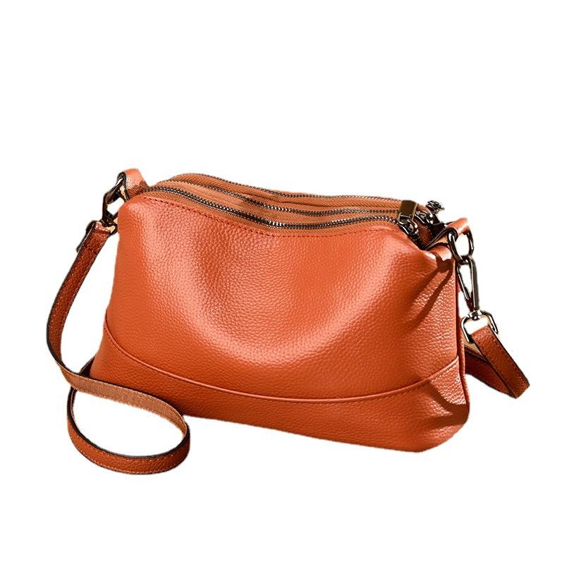 Simple Retro Messenger Bag Generation Large Capacity Lychee Pattern Mother Bag Women's Bag
