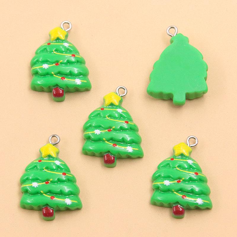 Ciondoli in Resina Serie Natalizia: Campanelle per Albero, Babbo Natale, Renne, Pupazzo di Neve Ornamenti