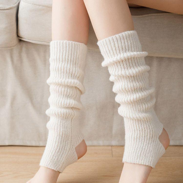 Neue Damen Winter Extra Weiche Lange Beinwärmer Lolita Lange Socken Stiefelmanschetten Wärmer Gestrickte Steg-Beinwärmer Für Yoga Ballett Tanz