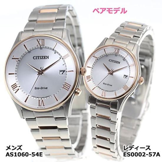 Citizen Collection Thin Pair Model ES0002-57A Eco-Drive Radio-Controlled Watch, Series, Women's