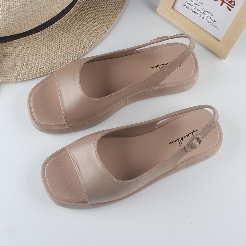 Yuzhihao Women's Fashion Square Toe Open-Toe Sandals with Back Strap