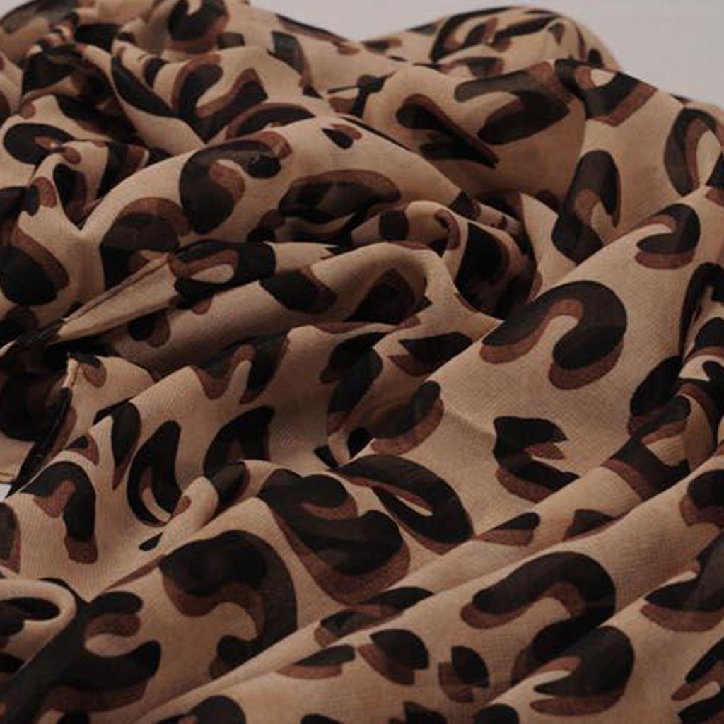 Women Fashion Long Leopard Shawl Scarf Wrap Lady Chiffon Wrap Stole Gift