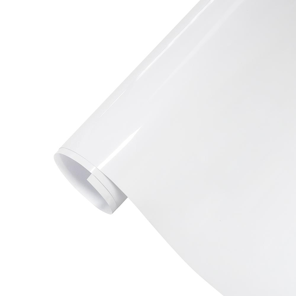 White High Gloss Car Wrap Vinyl Roll Truck Body PET Hood Roof Wrapping DIY Film Decal Air Release Bubble Free Adhesive Decor