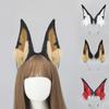 Handmade Plush Dog Ear Headband Cosplay Accessory Anime Conventions Doberman Style Ears In Brown White Red