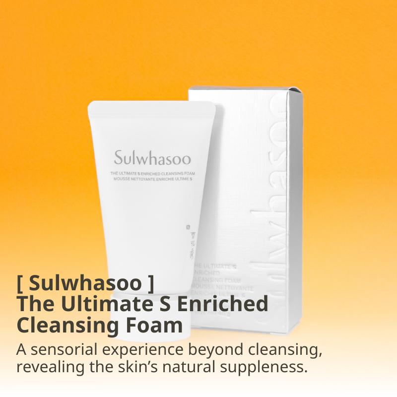 Sulwhasoo The Ultimate S Enriched Cleansing Foam 40g+40g (80g, 2.82 Fl Oz)