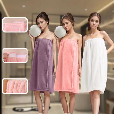 Women's Coral Fleece Strapless Bathrobe: Soft, Absorbent, Quick-Drying, Skin-Friendly, Comfortable