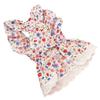 Pet Dress Breathable Colorfast Washable Sweat-absorbent No Pilling Flying Sleeve Dress Up Lace Floral Dog Apparel