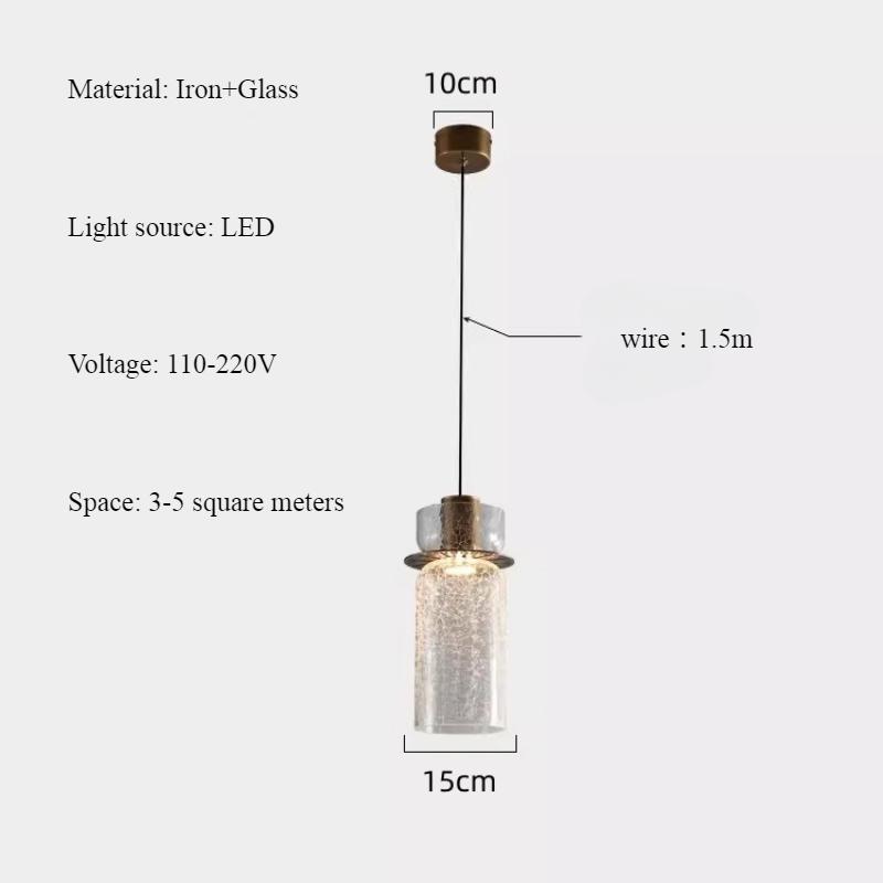 

Современный простой треснувший стеклянный подвесной светильник, роскошный торговый центр, кофейня, люстра, скандинавская спальня, украшение зала заседаний Warm White