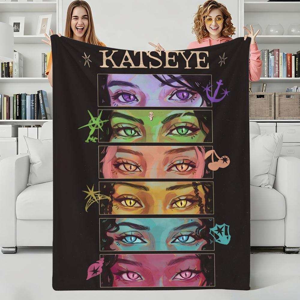 Girlgroup K-KATSEYEs Throw Flannel Blanket Perfect for Sofa Office Bed Travel Sleep Read Relax Camping four season use
