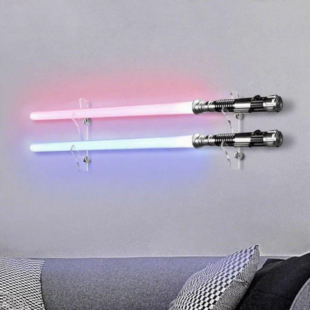 2Pcs Acrylic Lightsaber Showing Stand Decorative Lightsaber Hang Rack Countertop