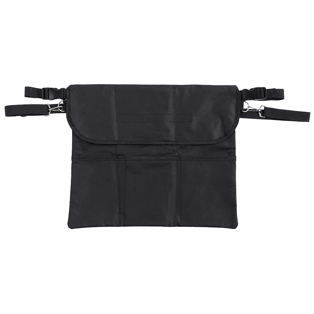 43x35.5cm Black Wear Resistant Oxford Cloth Storage Bag Organizer for Chair Wheelchair Use