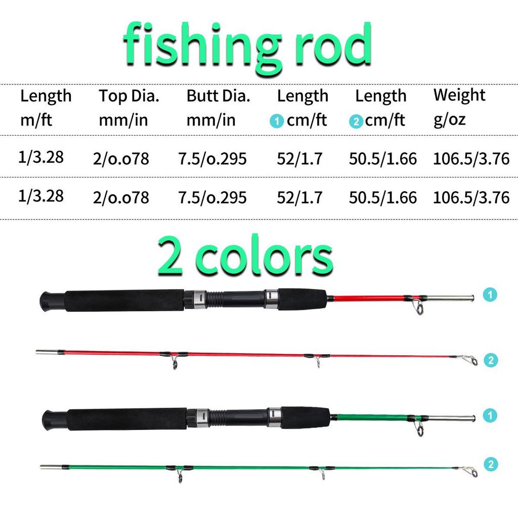Fiberglass Long Cast Spinning Fishing Rod with Straight Handle