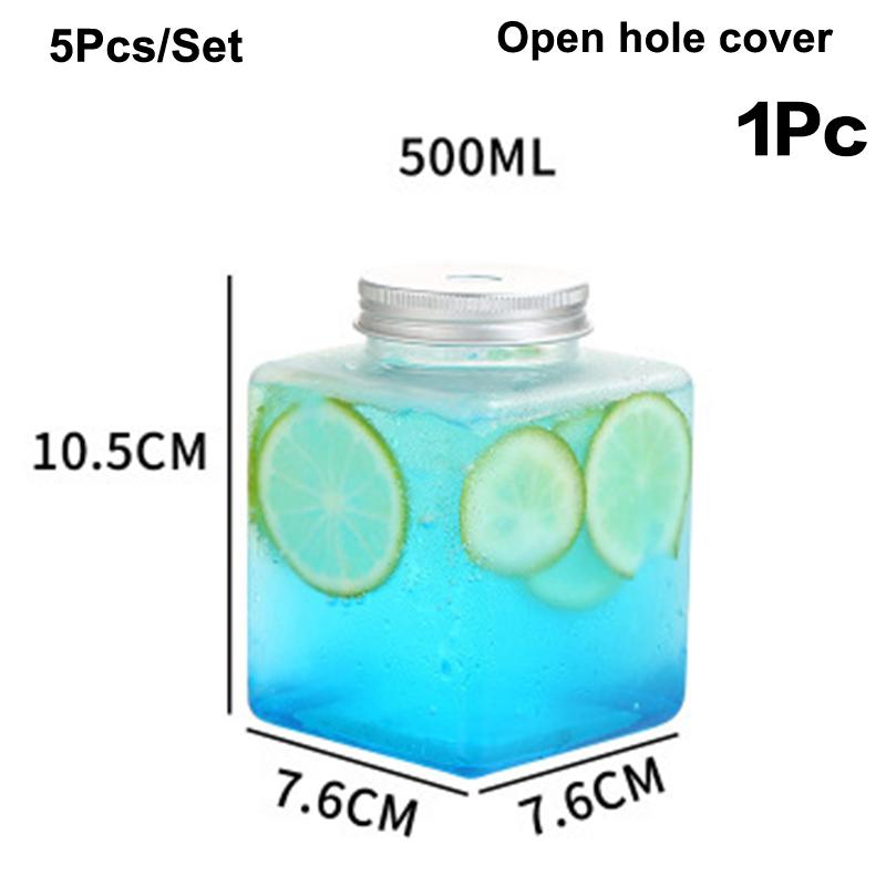 500ml Portable Fruit Juice Cold Brewed Tea Bottle Transparent Plastic Beverage Bottle Disposable Milk Tea Bottle