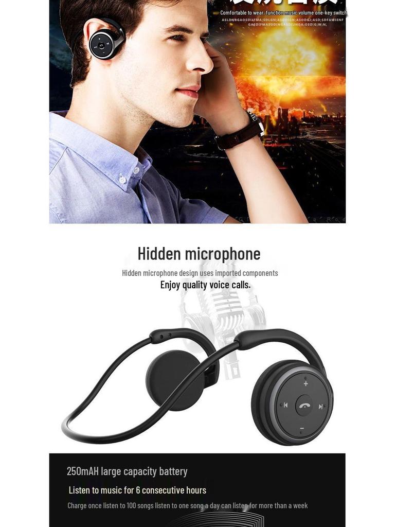 Wireless Foldable Sports Bluetooth Headphones with Free Shipping – Supports Calls, Music, English & Chinese