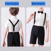 Solid Color Suspenders Bowtie Elastic Children Belt Classic Accessory Y-Back Braces