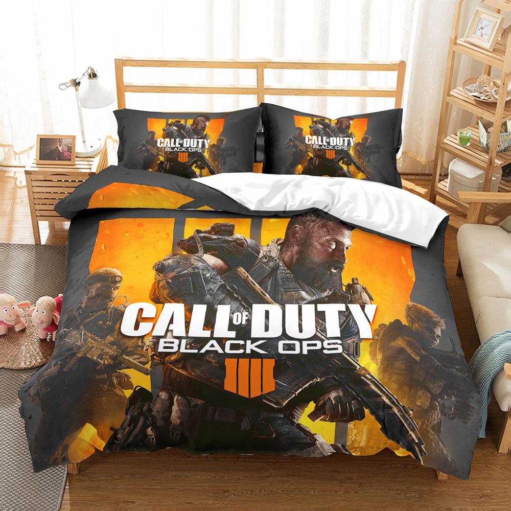 Comforter High Quality Call Duty Game Pattern Printed With Pillow Bedding Set 3D Bed Set For Bedroom Decor