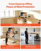 Standing Desk Frame Dual Motor, Electric Adjustable 100-180 cm Extension Length, 3 Memory Height Settings Stand Up Table Legs, Sit to Stand Desk Leg