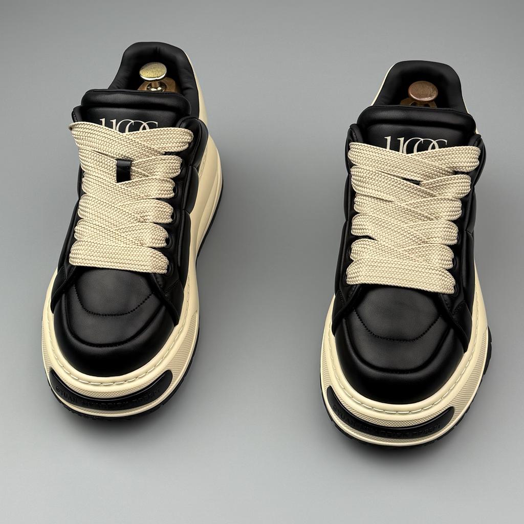 Fashion New 2025 Fashion Designer Men's Lace Up Mix Thick Soled Platform Causal Shoes Flats Male Walking Sneakers Zapatos Hombre
