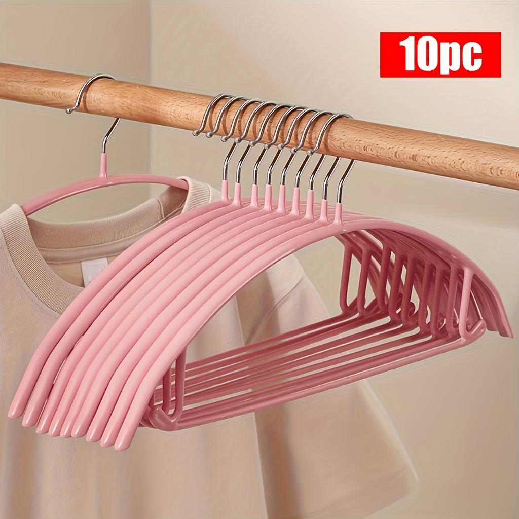 10pcs Anti Slip Metal Hangers for Suits&Jackets,Black Scratch-Proof Hangers with Hooks,Closet Organizer,Christmas Halloween Gift