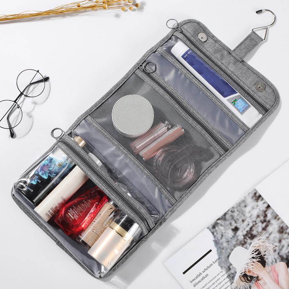 Portable Nylon Mesh Washing Supplies Storage Bag Waterproof Multifunction Travel Storage Handbag Large Capacity Hanging Bags