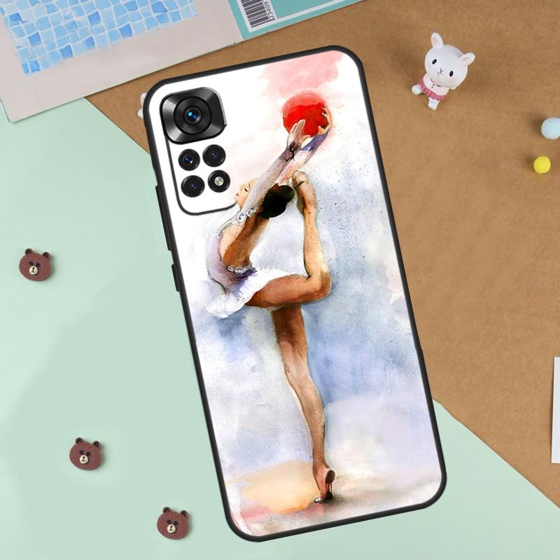 

Gymnastics Oil Painting Case For Xiaomi Redmi 14C 10C 12C 13C Cover For Redmi Note 13 Pro 14 9 10 11 12 10S 11S 12S Redmi 12C