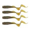 4 Pcs Fishing Lure Simulation Fishing Bait Lifelike PVC for Freshwater Bass Mandarin Fish Green