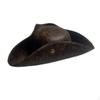 Cappello Tricorno da Pirata Strutturato in Ecopelle per Adulti, Halloween, Cosplay,