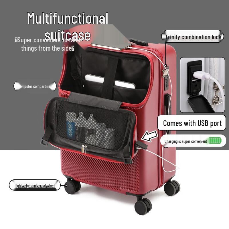 Kuai Chi Front-Opening Hardside Business Travel Suitcase 20 inches