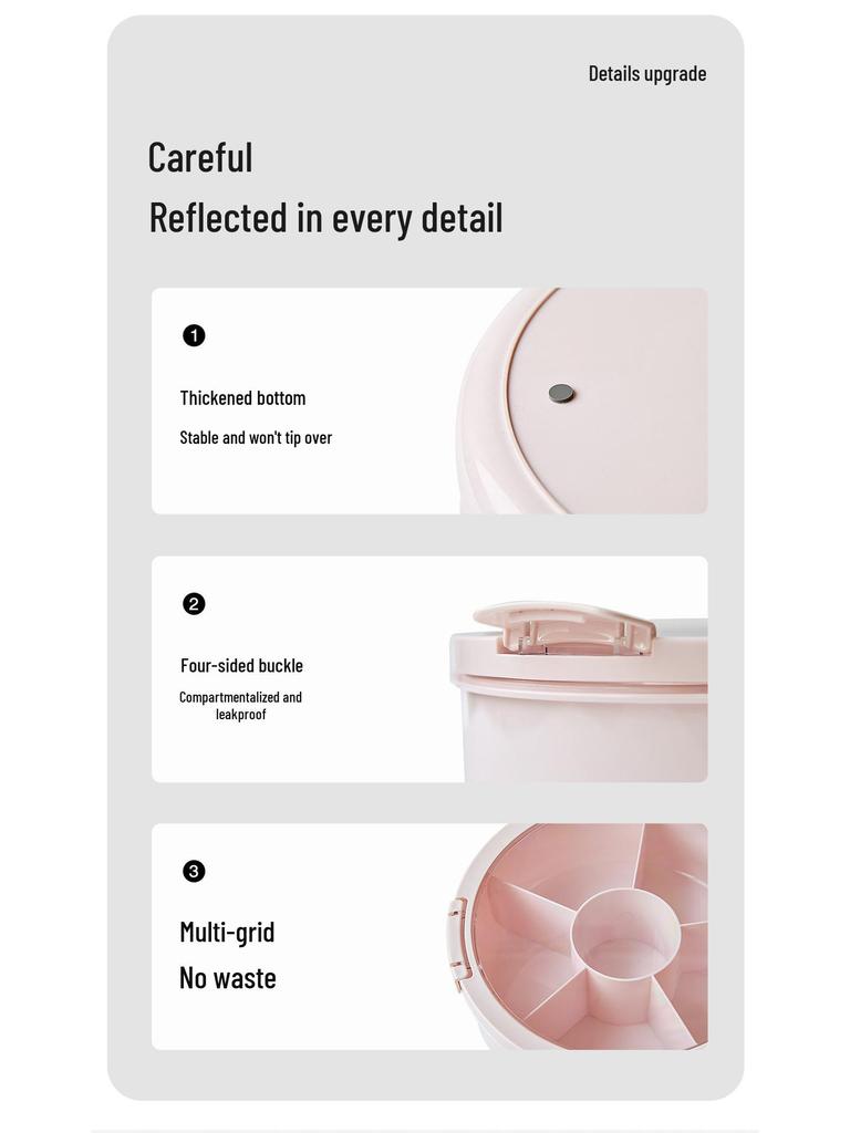 Buckleable High-Value Fruit Plate & Sunflower Seed Storage Box - 2025 New Macaron Candy Box for Living Room Coffee Table or Wedding Gift