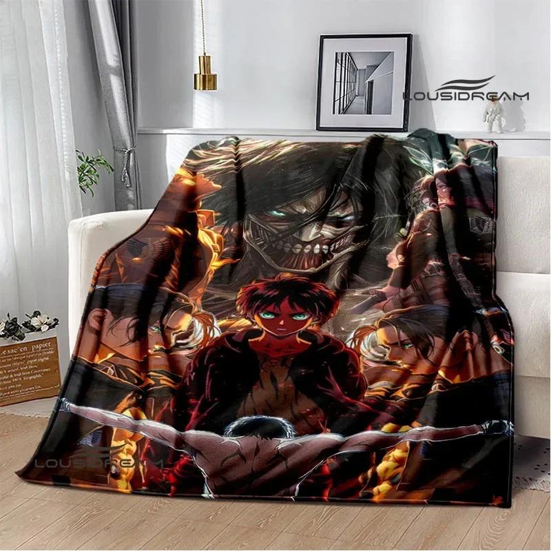 Cartoon A-Attack On Titan Printed Blankets Picnic Blanket Warm Flannel Blankets Home Bed Linings Blankets for Beds Birthday Gift