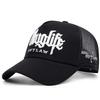 New Gothic Thug Life Letter Embroidered Men's Unisex Style Curved Eaves Adjustable Buckle Baseball Hat Adjustable