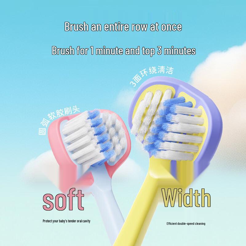 Layanana Kids' 3-Sided U-Shaped Toothbrush