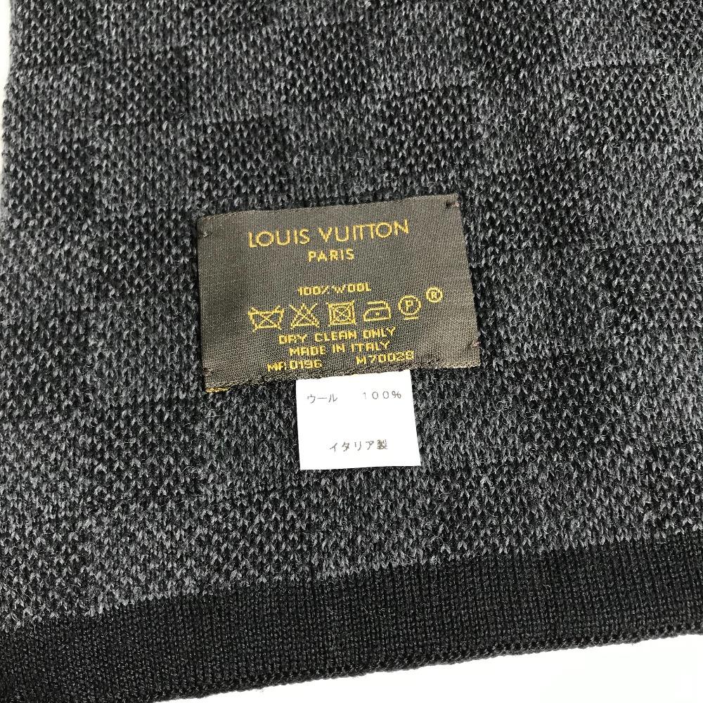 Louis Vuitton M70028 Damier Graphite Echarpes petit Damier  Scarf Black/gray