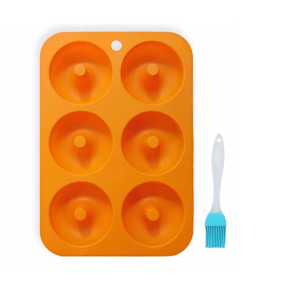 1/2pcs 6 Holes Donut Mold Silicone Chocolate Mold Non-Stick Candy Muffins Doughnut Baking Pan Bakeware Tool