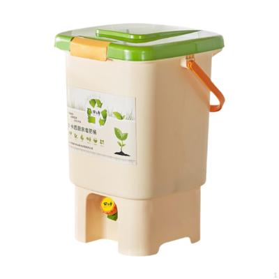 Compost Bin Composting Bucket Portable Accessories Fermentation Tank for Garden Food Waste Outdoor