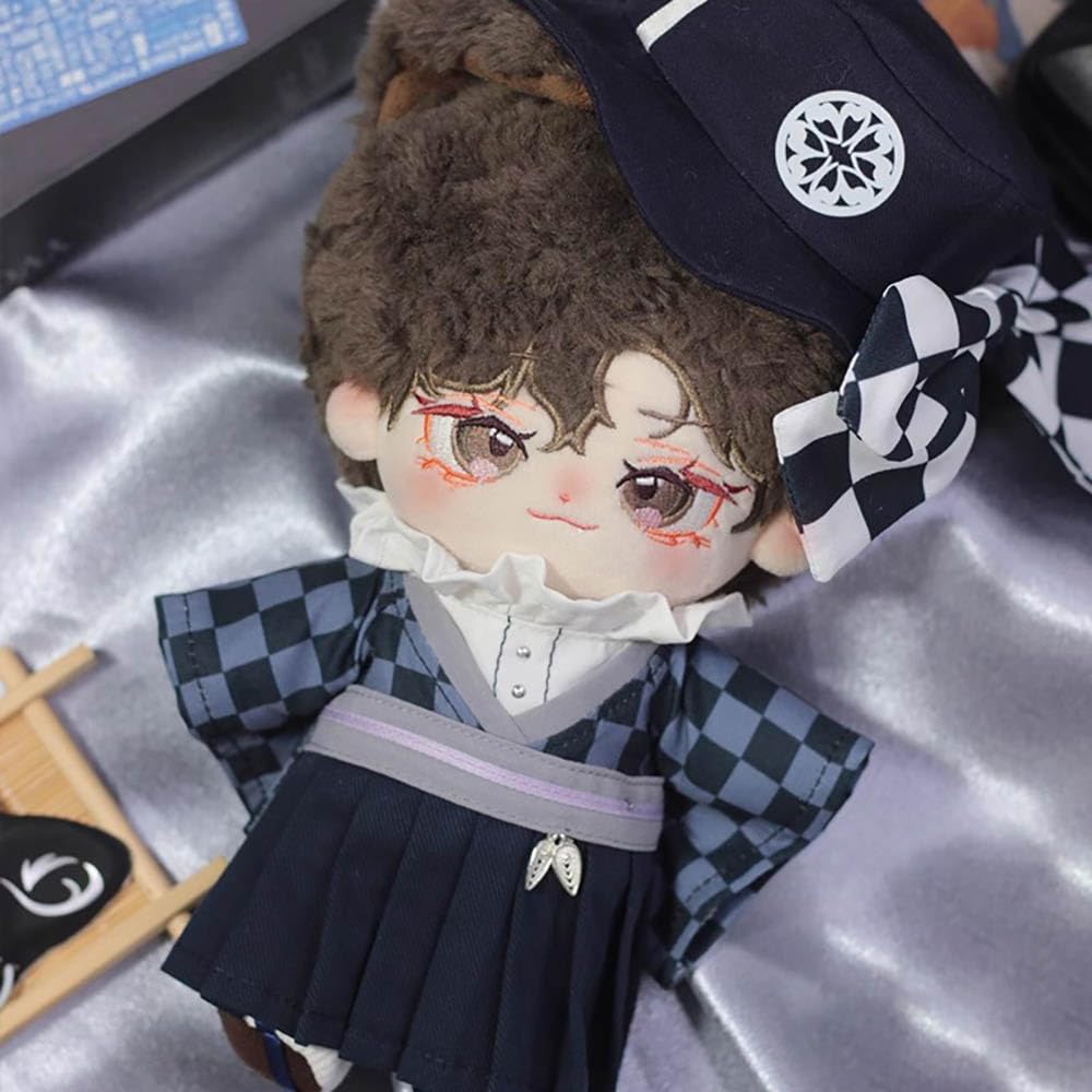 niannyyhouse 20cm Plush Toy Clothes Purple Hat Coat Underwear Hakama Belt Kimono Suit Cotton Doll Outfit Dress-Up