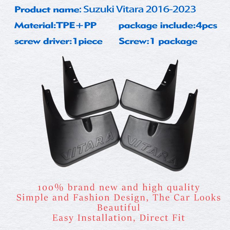 FOR Suzuki Vitara 2016- Mudguard Fender Mud Flap Guards Splash Mudflaps Car Accessories Auto Styline Front Rear 4pcs