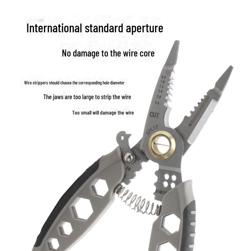 Electrician's Multifunctional Wire Stripping and Crimping Pliers