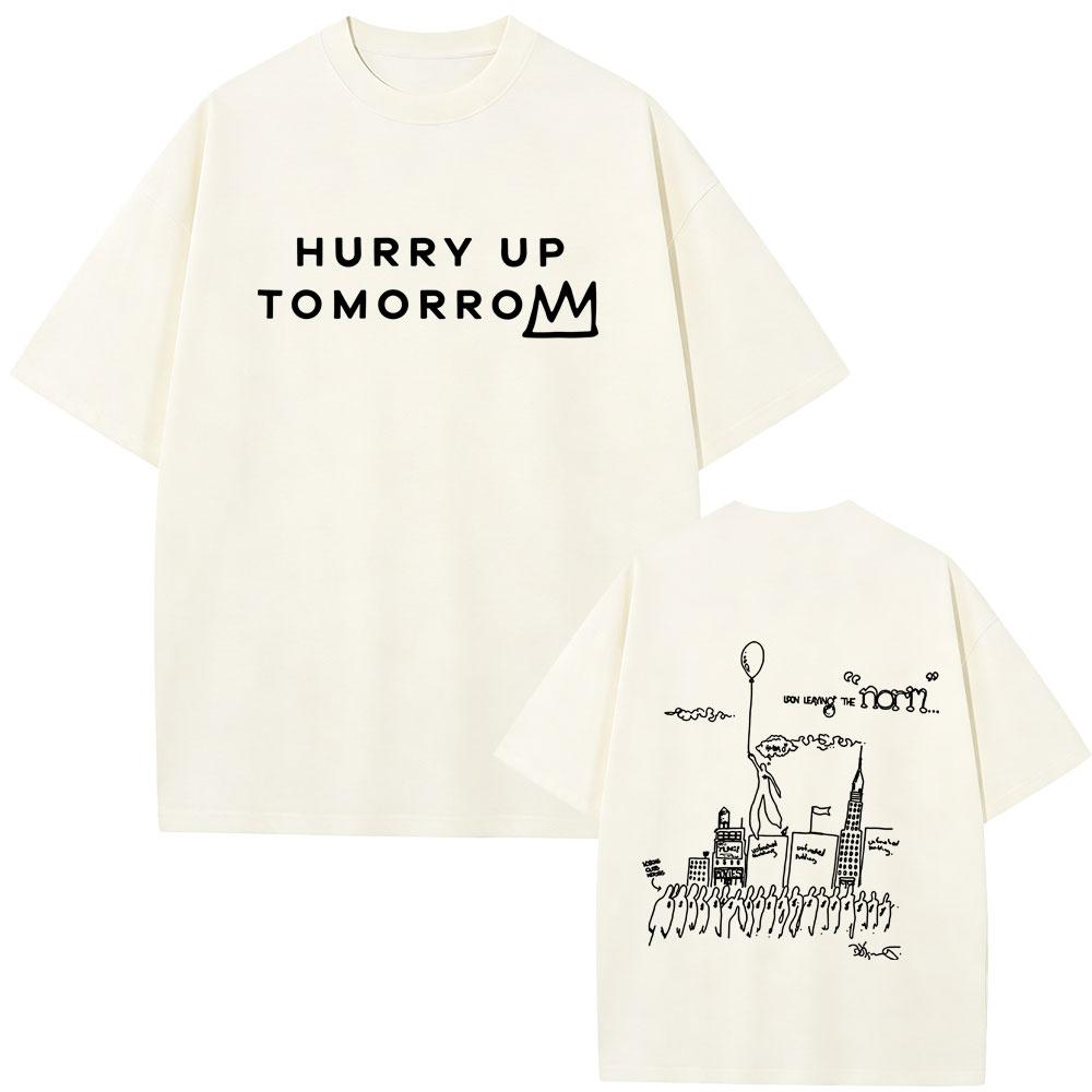 Limited Rapper The Weeknd Tshirt Hurry Up Tomorrow Graphic T Shirt Unisex Women Hip Hop Fashion Oversized Tshirts Unisex Streetwear