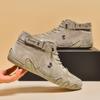 Fox Men's Shoes High-top Men's Casual Shoes Cotton Shoes Shoes First Layer Leather Martin Boots Men