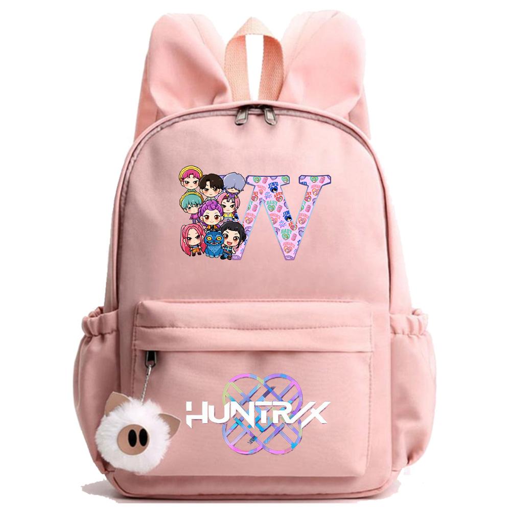 26 Engelska Bokstaven K-Pop Tryckt Ryggsäck Student Tonåring Bokväska för Pojke Flicka Skolväska Barn Gåva Kvinnor Stor Kapacitet Resväska Mochila