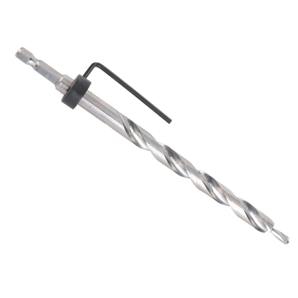 2 Pcs 3/8 inch (9.5mm) Pocket Hole Drill Bit 1/4 inch Hex Shank HSS (High-Speed Steel) Twist Step Drill Bit