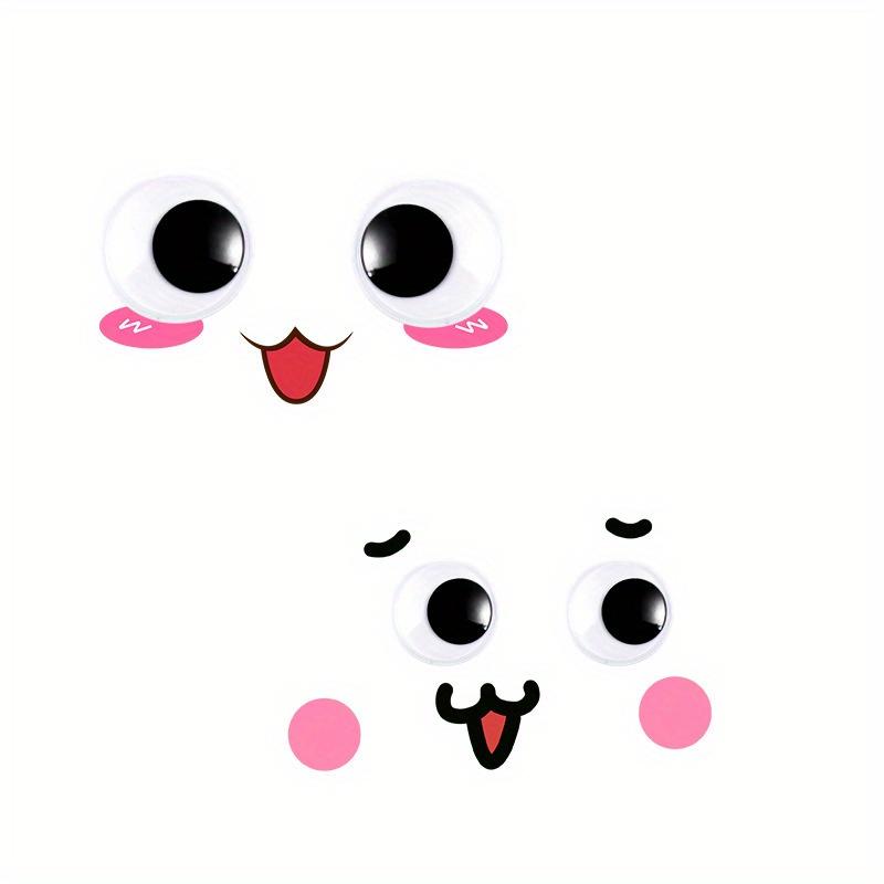 300Pcs/Box DIY Wiggly Googly Eyes Stickers Black White Color Self-Adhesive Doll Eye DIY Craft Supplies