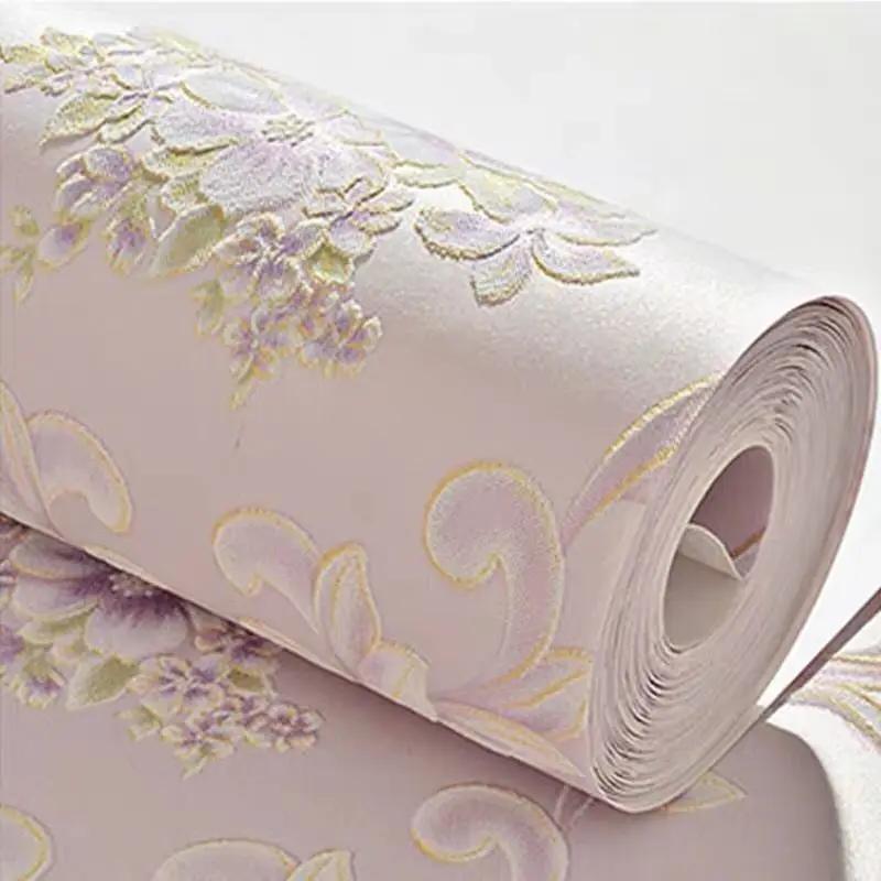 Modern Minimalist Plain Self-adhesive Non-woven Wallpaper for Bedroom, Living Room, High-end Home Background Wall Wallpaper