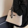 2025 new niche shoulder bag fashionable simple tote bag large capacity commuter handheld canvas bag women