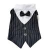 Pet Clothes Dog Shirt Dog Tuxedo Bow Tie Shirt for Boy Dog Wedding Party Bulldog Pug Puppy Costume Pet Teddy Summer Thin Outfits