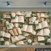 1Pcs Retro Book Floral White Flowers Decoration Background Backdrop For Photo Studio Photo Booth Party