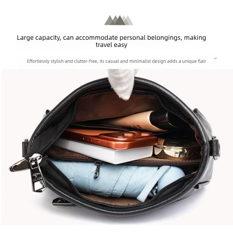 Soft Leather Simple Messenger Bag Women's Shoulder Bag