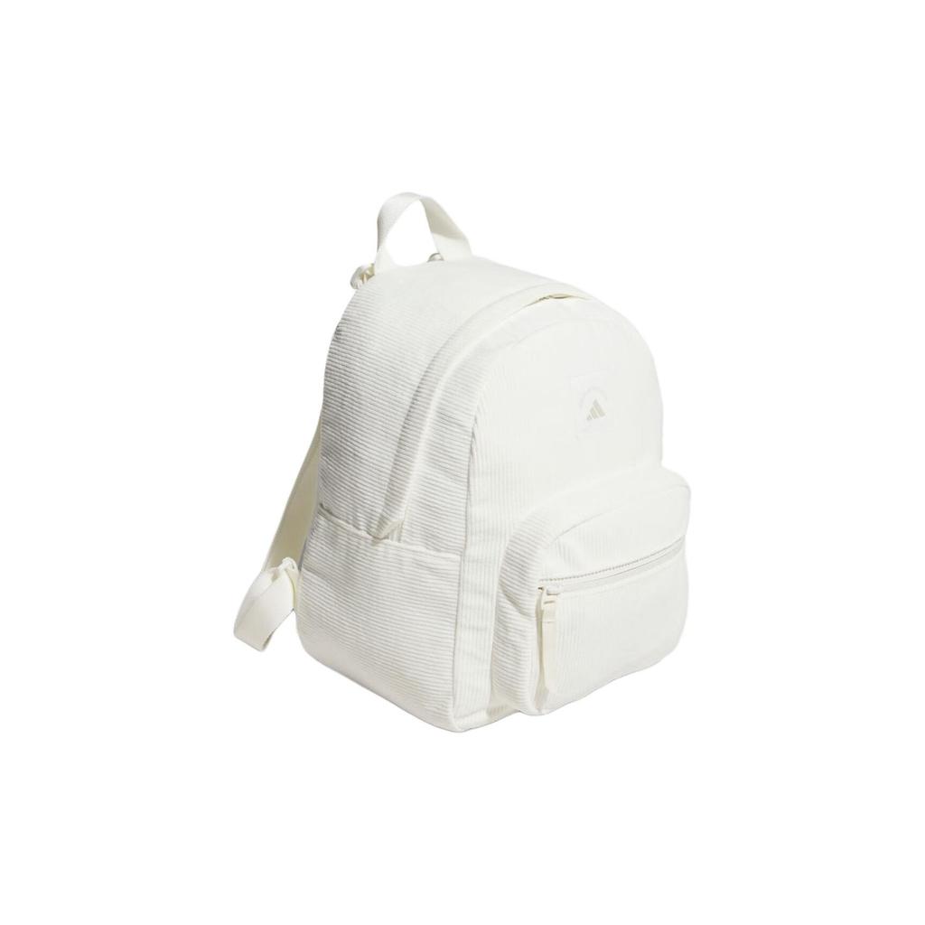 Adidas Versatile Casual Striped Mini Backpack Women Backpacks White KT0856
